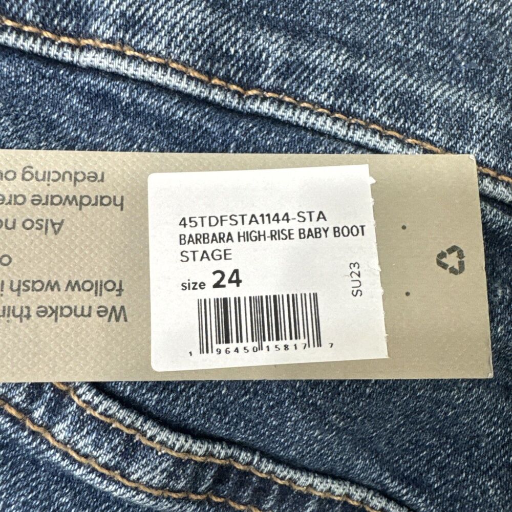 Hudson Barbara High Rise Baby Boot Jeans 24 (24x32) Blue Stretch Womens New NWT - Picture 6 of 11